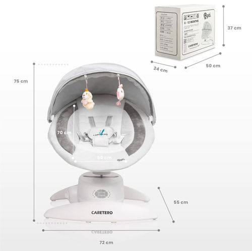 купить Детское кресло-качалка Caretero 8002 Opti Beige в Кишинёве 