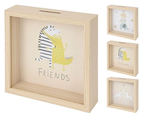 cumpără Decor Promstore 55179 Pusculita din lemn cu geam 20x20x5cm, lemn în Chișinău 