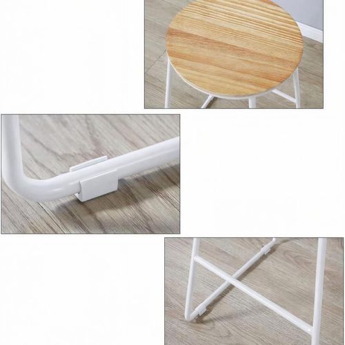 купить Барный стул Jumi FCM-598478 Scaun de bar din lemn, Oak Artisan/Alb в Кишинёве 