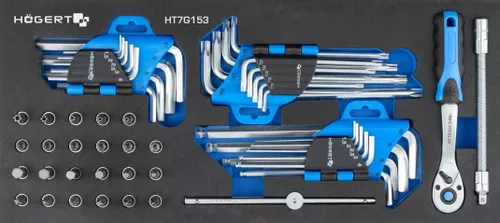 купить Система хранения инструментов Hoegert HT7G050 Тележка инструментальная с 7 ящиками (544 инструмента) в Кишинёве 