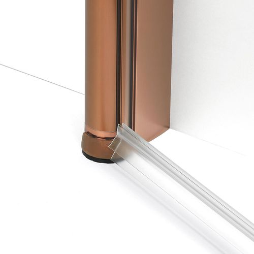 cumpără Cabină de duș New Trendy New Soleo Copper Brushed Rectangular 100x80x195 Hinged 6mm Active Shiel K-1990 în Chișinău 