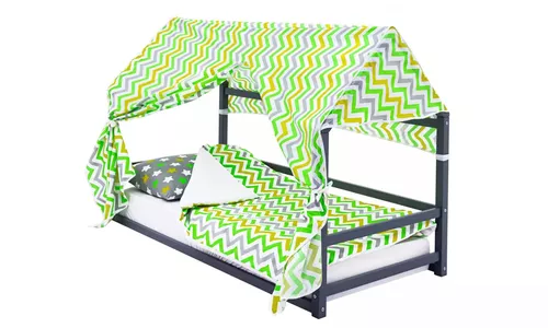 cumpără Pat Бельмарко Кровать-домик Монтессори Svogen 70x160 Графит în Chișinău 