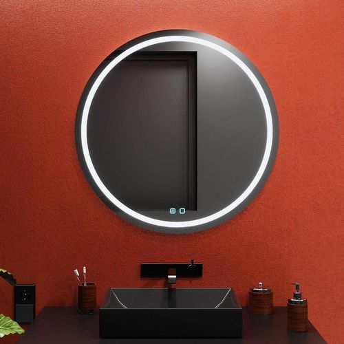 купить Зеркало для ванной Bayro Elipso круглое 900x900 LED touch c подогревом в Кишинёве 