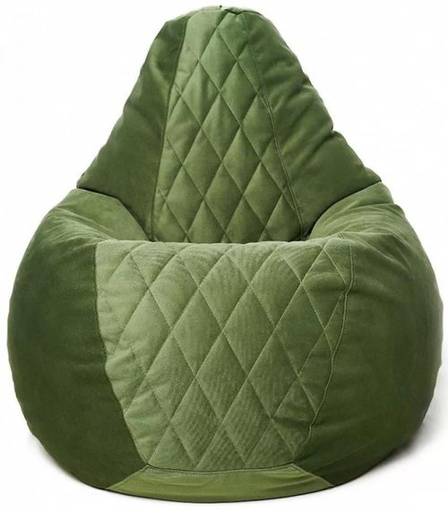 cumpără Fotoliu BeanBag BeanBag BM6128, Кресло Груша из велюра Maserrati "Romb", L, зелёный în Chișinău 