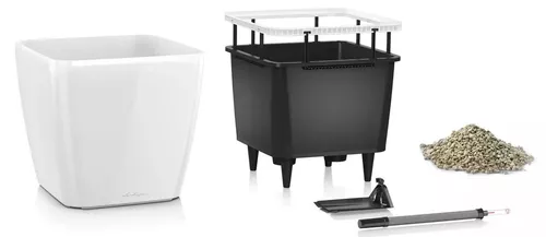 купить Цветочный горшок Lechuza Quadro Premium 43 LS, Charcoal в Кишинёве 