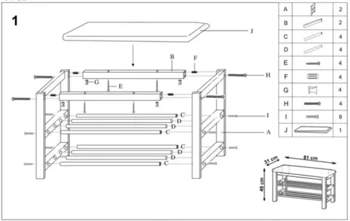 cumpără Raft pentru încălțăminte Halmar ST-11 alb în Chișinău 