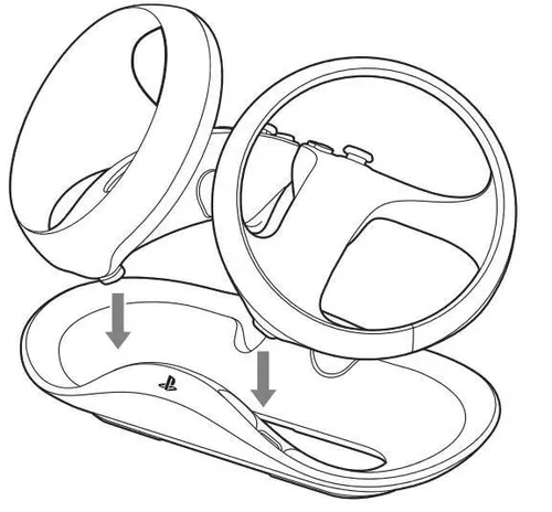 купить Аксессуар для игровых приставок Sony CFI-ZSS1 Charging Station PlayStation VR2 Sense Controller White/Black в Кишинёве 