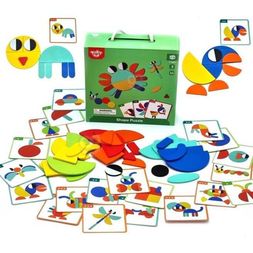 купить Головоломка Tooky Toy TF585 Jucărie din lemn Shape Game, 57306 в Кишинёве 