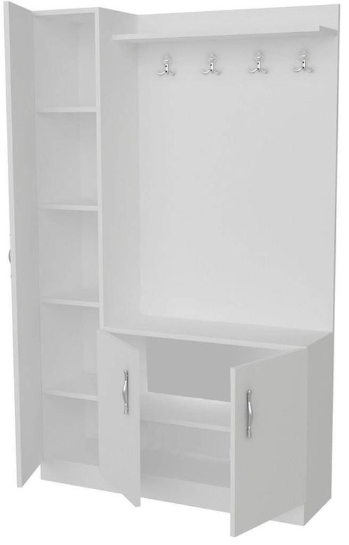 cumpără Mobilă pentru antreu Trendy Naturel, Alb, 110x180x32cm (GTR005919) în Chișinău 