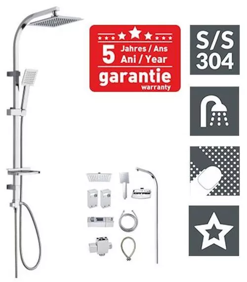 купить Душевая панель Gehler Quadrat Inox 1 func. ZH904 в Кишинёве 