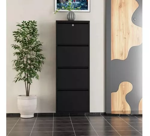 купить Полка для обуви Trendy Locking 4 Piece Metal-Black, 50x136x15cm в Кишинёве 