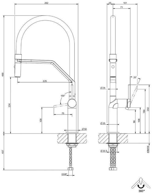 купить Смеситель кухонный Gessi 60315-149 Stelo Finox Brushed Nickel в Кишинёве 