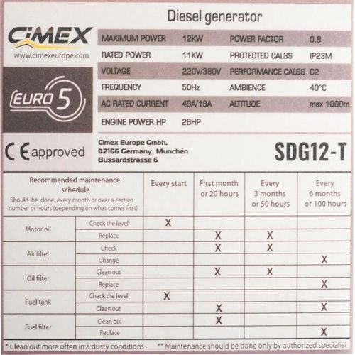 cumpără Generator Cimex SDG12-T în Chișinău 