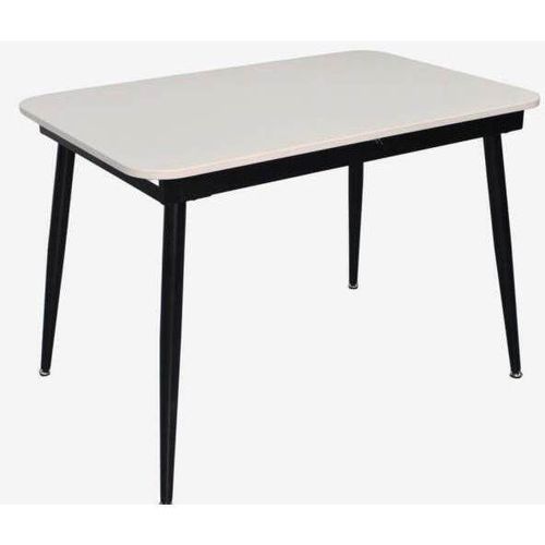 купить Стол Evelin di Costacurta DT-531R B, 112(152)x72x76см, Каркас/Опоры: Металл Черный (раздвижной), белый мат в Кишинёве 