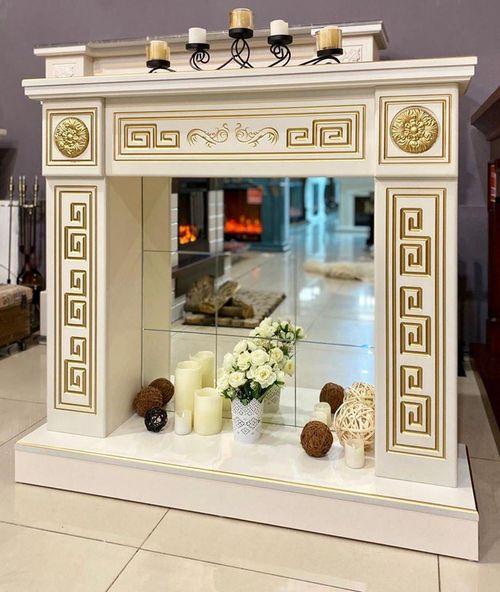 купить Камин электрический ArtFlame Versailles Gold Plus decorativ 1020x1100x300 mm, Vanilie в Кишинёве 