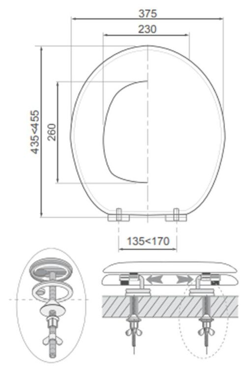купить Сиденье для унитаза Wirquin Capac WC MDF Trendy Line London 20718562 в Кишинёве 