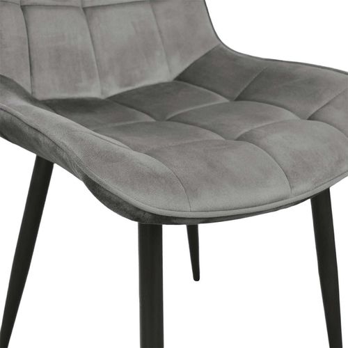 cumpără Scaun Deco Hans Catifea Dark Grey + Black Legs HLR21 în Chișinău 