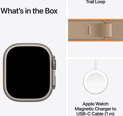 cumpără Ceas inteligent Apple Watch Ultra 4 GPS Cellular 49mm Natural Titanium Case with Sand Trail Loop M/L MJAQ4 în Chișinău 