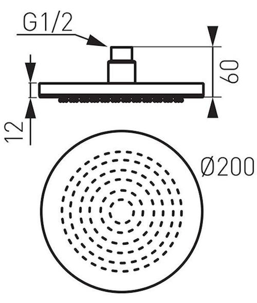 cumpără Pălărie de duș Ferro DSN01 Dus plafon 200x200 în Chișinău 