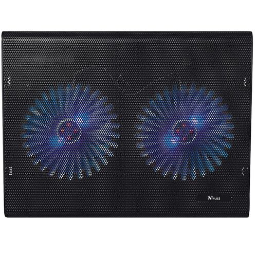 купить Охлаждающая подставка для ноутбука Notebook Cooling Pad Trust Azul, up to 17.3”, 2x125 mm silent cooling fans illuminated by 4 blue LED lights, Black (stand pentru laptop /охлаждающая подставка для ноутбука) в Кишинёве 