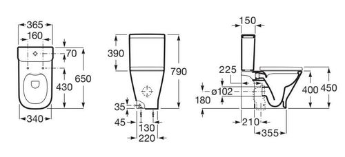 cumpără Vas WC Roca Gap conectare jos A342479000/R-341470000/C-A801472004/A80148200U în Chișinău 
