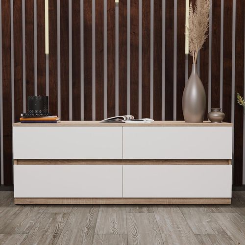 cumpără Comodă Bayro Harmony 1500x560x450 сонома фасад белый în Chișinău 