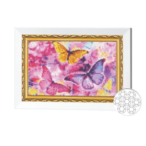 купить Картина по номерам Art Gallery JS24616 Mozaic cu diamante 20x30cm Fluturi multicolori в Кишинёве 