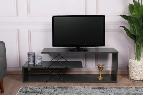 купить Тумба напольная для TV Trendy Zigzag, Antracit 120x40x30cm в Кишинёве 