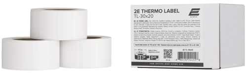 купить Офисный аксессуар 2E 2E-TL-30X20 Thermal Labels 30x20mm 700l (3 rolls) в Кишинёве 