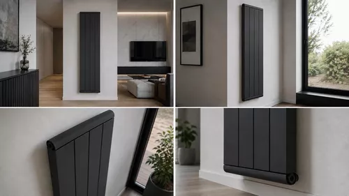 cumpără Radiator Carisa BUTERFLY 1800x316 9005 TEX Black (4 elem) dt30=370w alum în Chișinău 