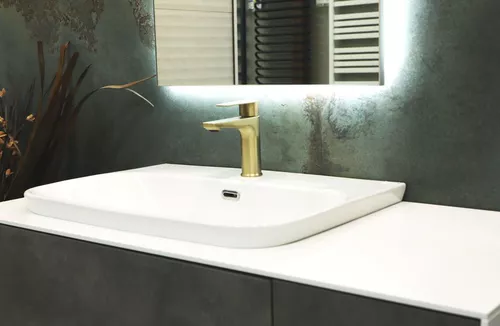 купить Смеситель для умывальника Mat|eco Aleo золото браш в Кишинёве 