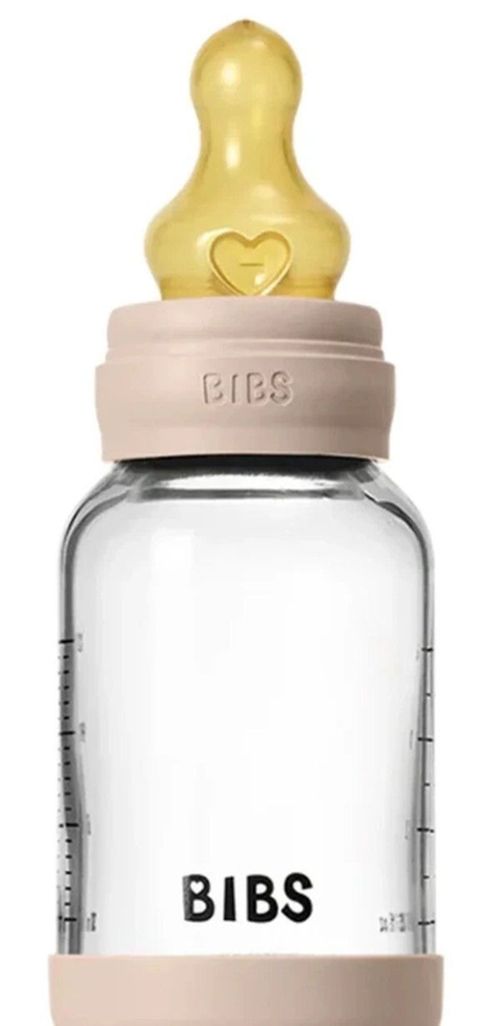 купить Поильник BIBS 5019244 Biberon din sticla anticolici Blush cu tetina din latex 0+ luni, 120ml в Кишинёве 