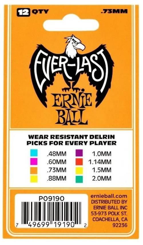 cumpără Accesoriu p/u instrumente muzicale Ernie Ball Everlast Pick Orange 0.73 mm 12 Pack - Pene pentru Chitară în Chișinău 