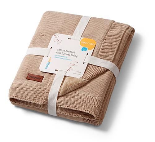 cumpără Lenjerie de pat pentru copii BabyOno 1671/03 Patura de bumbac cu captuseala de flanel (maro) în Chișinău 