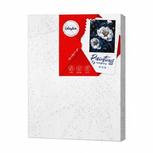 купить Картина по номерам Ideyka KHO3307 30x40cm Eco, Constelatie florala cu vopsele metalic extra в Кишинёве 