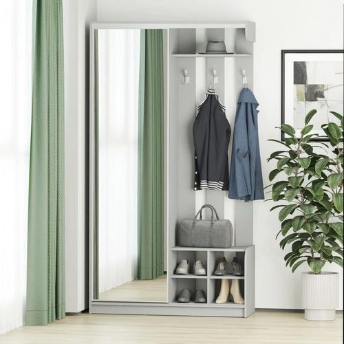 купить Мебель для прихожей MebelStar LINDA 120x40x220 (cu oglinda) Grey (MBS-4382) в Кишинёве 