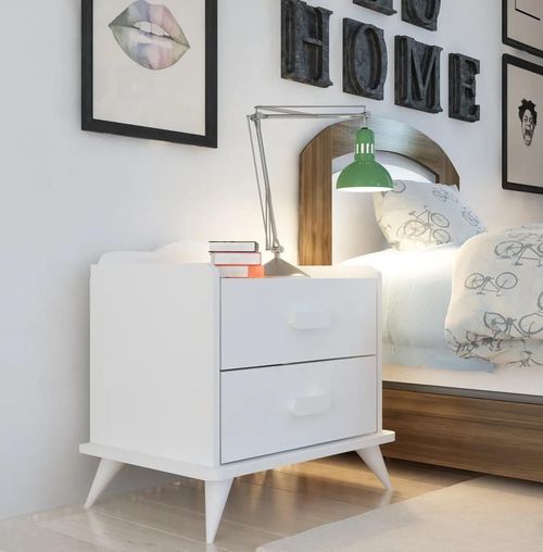 купить Тумбочка Trendy Andaz, Alb, 60x59x42cm в Кишинёве 