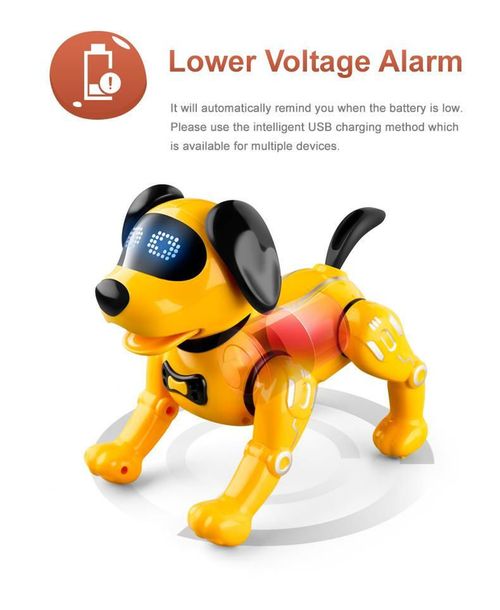 купить Радиоуправляемая игрушка JJR/C RC Intelligent Robot Dog R19, Yellow в Кишинёве 