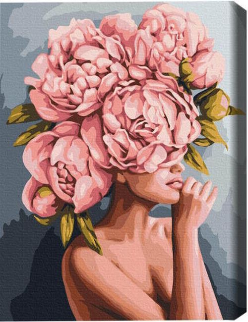 cumpără Tablou pe numere BrushMe BS51481 40x50cm (în cutie) Atingere de bujori în Chișinău 