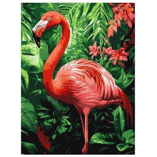 купить Картина по номерам Ideyka (KHO6779) Flamingos in the tropics, 30х40 в Кишинёве 