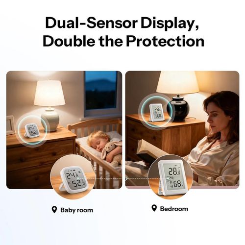 купить Датчик Sonoff Zigbee LCD Temperature And Humidity Sensor AirGuard TH 3.6'' (SNZB-02DR2) в Кишинёве 