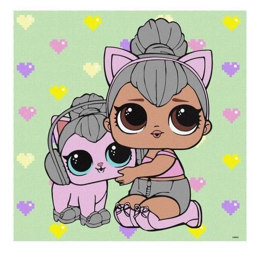купить Картина по номерам Ideyka (KHO6290) L.O.L. Surprise! TroopSurprise Kitty Queen With Kitty, 40х40 в Кишинёве 