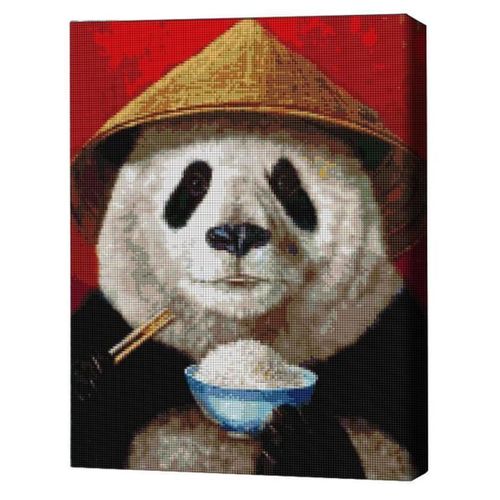 купить Картина по номерам BrushMe DBS1212FC Mozaic cu diamante 40x50сm (fără cutie) Panda, Lucia Heffernan в Кишинёве 