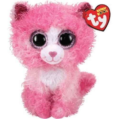 купить Мягкая игрушка TY TY36479 REAGAN pink cat with curly hair 24 cm в Кишинёве 