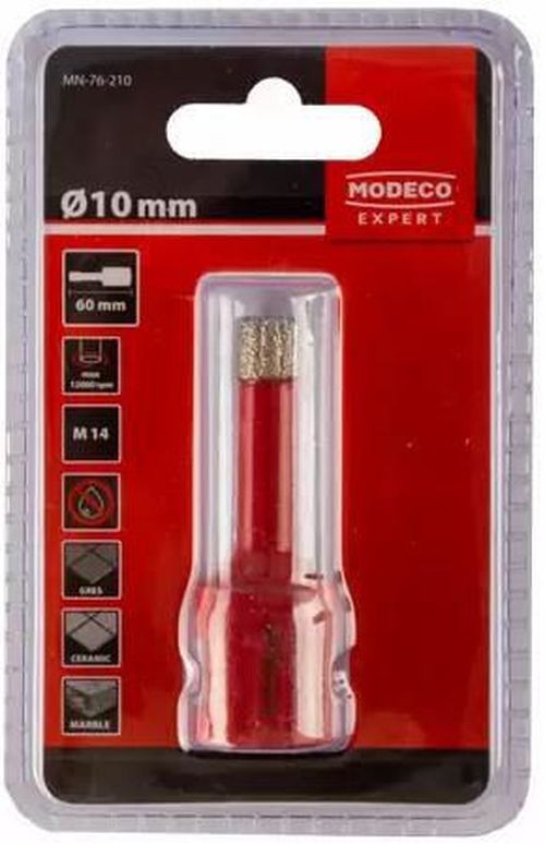 cumpără Set de tubulare, bite, duze Modeco Expert 187093 Carota diamantata pentru ceramica M14х10mm MN-76-210 în Chișinău 