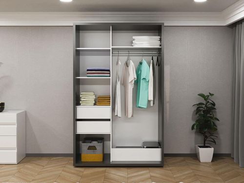 купить Шкаф Bayro Parma 1400x2250x600 антрацит, купе в Кишинёве 