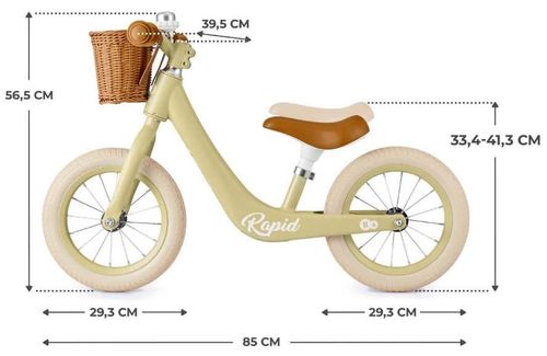 купить Велосипед KinderKraft KRRAPI02GRE0000 Rapid 2 Savannah Green (беговел) в Кишинёве 