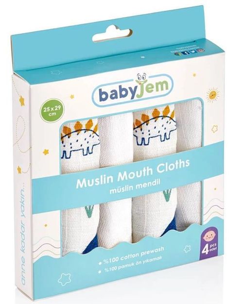 cumpără Accesoriu pentru cei mici BabyJem 378 Set prosopel pentru alaptare din muselina în Chișinău 