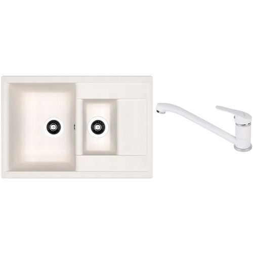 cumpără Chiuvetă bucătărie cu bateria Dr.Gans Astra 760K + SanDonna F 1066 alb în Chișinău 