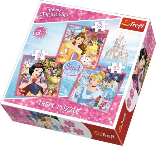 cumpără Puzzle Trefl 34833 Puzzles 3in1 Disney Princess în Chișinău 